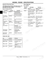 John Deere CS, CX, Gator CS, Gator CX FE250D engine specifications, essential tools, materials, and carburetor jet tables.