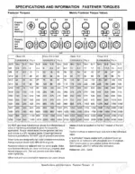 John Deere CS, CX, Gator CS, Gator CX metric fastener torque specifications table for bolt and nut property classes.