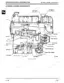 John Deere FD440V, FD501V, FD590V, FD620D engine side view cutaway diagram showing internal engine components.