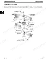 john-deere-gs25-to-hd75-commercial-walk-behind-mowers-technical-manual-tm1598-exploded-view-32.webp John Deere GS25, GS30, GS45, GS75, HD45, HD75, Commercial Walk-Behind Mowers: Exploded view of Kawasaki carburetor components.