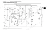 John Deere GT242, GT262, GT275 early version standard electrical schematic showing ignition, PTO, and lighting circuits.