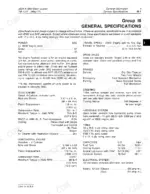 john-deere-jd24a-skid-steer-loader-technical-manual-tm1157-specs-17.webp John Deere JD24A, JD24A Skid-Steer Loader general specifications table including engine, hydraulic, and capacity data.