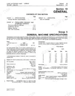 john-deere-jd300-b-loader-and-backhoe-loader-technical-manual-tm-1087-specs-9.webp John Deere JD300-B, JD300-B Loader and Backhoe Loader general specifications table, engine data, and travel speeds chart.
