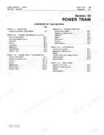 john-deere-jd510-loader-backhoe-technical-manual-tm-1039-wiring-169.webp John Deere JD510 service manual table of contents for Section 50 Power Train, including transmission, clutch, and PTO.