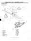 John Deere L100, L110, L120, L130 exploded view of power train gear drive components, idler arm, and transaxle belt.
