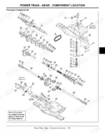 john-deere-la100-to-la150-tractors-technical-manual-tm2371-exploded-view-195.webp John Deere LA100, LA110, LA120, LA130, LA140, LA150, LA100 Series exploded view of gear power train transaxle components.