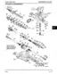 John Deere LT133, LT155, LT166 exploded view diagram of transaxle components, gears, shafts, and housing assembly.