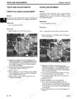 john-deere-lt133-lt155-lt166-lawn-tractors-technical-manual-tm1695-procedures-36.webp John Deere LT133, LT155, LT166 throttle cable and choke adjustment procedures with Kohler engine component diagrams.