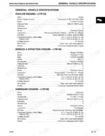 john-deere-ltr155-ltr166-ltr180-lawn-tractor-technical-manual-itm1768-specs-11.webp John Deere LTR155, LTR166, LTR180 engine specifications table for Kohler, Briggs & Stratton, and Kawasaki engines.
