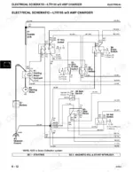 john-deere-ltr155-ltr166-ltr180-lawn-tractor-technical-manual-itm1768-wiring-186.webp John Deere LTR155, LTR166, LTR180 electrical schematic for 3 amp charger showing starting and interlock circuits.