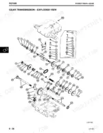 john-deere-lx172-to-lx188-lawn-tractors-technical-manual-tm1492-exploded-view-496.webp John Deere LX172, LX173, LX176, LX178, LX186, LX188 gear transmission exploded view diagram with labeled components.