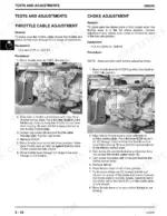 john-deere-stx30-stx38-stx46-lawn-tractors-technical-manual-tm1561-procedures-50.webp John Deere STX30, STX38, STX46 throttle cable and choke adjustment procedures with component diagrams.