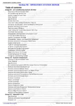 john-deere-w540-w660-t550-t670-c670-repair-manual-tm402619-operator-s-station-repair-1057.webp Contents page of the operator's station section, listing the R134a air-conditioning groups.
