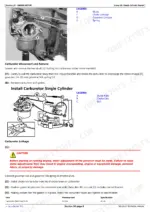 john-deere-x115r-to-107h-lawn-tractors-technical-manual-tm113419-procedures-47.webp John Deere X115R, X135R, X155R, 92H, 107H carburetor removal and installation procedure with linkage diagrams.