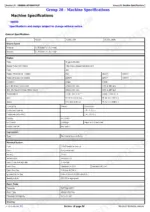john-deere-x115r-to-107h-lawn-tractors-technical-manual-tm113419-specs-35.webp John Deere X115R, X135R, X155R, 92H, 107H machine specifications table for engine, fuel, electrical, and power train.