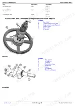 john-deere-x330-to-x394-select-series-lawn-tractor-technical-manual-tm138119-exploded-view-96.webp John Deere X330, X350, X354, X370, X380, X384, X390, X394 engine repair specs, camshaft and crankshaft component diagrams.