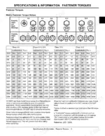 john-deere-x465-to-x585-garden-tractors-technical-manual-tm2023-torque-13.webp John Deere X465, X475, X485, X575, X585 metric fastener torque specification table for bolt and nut classes.