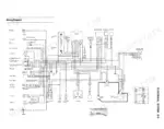 kawasaki-mule-1000-utility-vehicle-service-manual-wiring-183.webp Kawasaki MULE 1000, KAF450-B1 complete electrical system wiring diagram with ignition switch connections and color code.