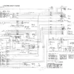 Kobelco SK25SR, SK30SR, SK35SR electric circuit diagram showing engine, fuse box, switches, and wiring color table.