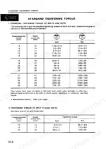 komatsu-pc75uu-2-crawler-excavator-shop-manual-sebm001302-torque-10.webp Komatsu PC75UU-2 standard tightening torque table for bolts, nuts, and split flange bolts in kgm and Nm.