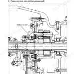 Landini 105-165, Legend 105-165 transmission gearbox drive shaft cross-section diagram showing power-six slow ratio.