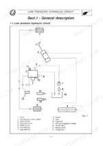 landini-5860-to-evolution-tractor-training-manual-3667270m1-hydraulic-234.webp Landini 5860, 7860, 6860, 8860 Evolution: Low pressure hydraulic circuit diagram showing pump, steering valve, and diff lock.