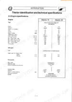 Landini Atlantis 70-75-80-85-90-100, Ghibli 80-90-100 engine specifications table for Atlantis 75 and 85 models.