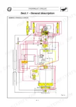 landini-globus-to-80-tractor-service-manual-3651997m2-hydraulic-389.webp Landini Globus 55/65/80 general hydraulic circuit diagram showing valves, cylinders, and flow lines.