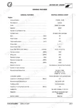 Landini Mistral America 40HST, 45HST, 50HST engine general features specification table.
