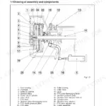 Landini Rex Series clutch assembly diagram showing flywheel, pressure plates and power clutch cylinder.