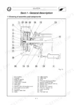 landini-rex-to-ge-f-l-gt-tractor-training-manual-3659961m2-exploded-view-111.webp Landini Rex Series clutch assembly diagram showing flywheel, pressure plates and power clutch cylinder.