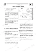 landini-rex-to-ge-f-l-gt-tractor-training-manual-3659961m2-procedures-98.webp Landini Rex Series engine timing procedure showing TDC cylinder 1 and camshaft timing adjustment.