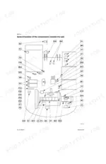 link-belt-330lx-crawler-excavators-service-manual-1060-system-diagram-60.webp Link-Belt 330LX diagram showing general location of components outside the cab with alphanumeric identification tags.
