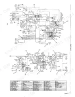 new-holland-1078-1079-1085-stackcruiser-self-propelled-automatic-bale-wagon-service-manual-40107830-wiring-351.webp New Holland 1078, 1079, 1085 electrical wiring diagram showing gauges, switches, fuses, and component index table.