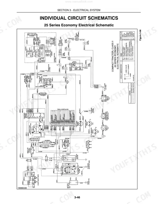 New Holland 1530-TC33D 25 Series Economy electrical circuit schematic diagram.