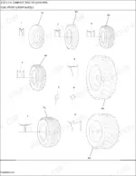 new-holland-1725-compact-tractor-parts-catalog-chassis-parts-4.webp New Holland 1725, 1725 3 CYL exploded view diagram of front and rear wheel rim and tire assemblies.