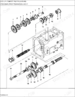 new-holland-1725-compact-tractor-parts-catalog-drivetrain-parts-104.webp New Holland 1725, 1725 3 CYL exploded view diagram of front transmission gears, shafts, and bearings.