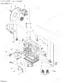 New Holland 1725, 1725 3 CYL exploded view diagram of the engine cylinder block, oil filter, and starter assembly.