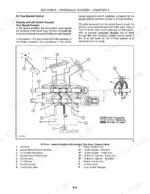 New Holland 3415 hydraulic system diagram showing oil flow in neutral position for the two spool control valve.