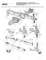 new-holland-3430-to-3230-3-cyl-ag-tractor-parts-catalog-chassis-parts-245.webp Ford New Holland 3430, 3930, 4130, 4630 exploded view of axle supports, housings, and steering cylinder components.