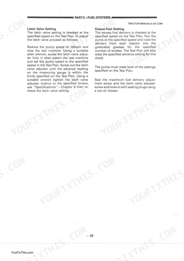 Ford New Holland 455C repair manual - Part2 - Fuel Systems