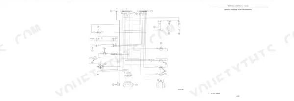 New Holland 4835, 5635, 6635, 7635 electrical system wiring diagram for rear transmission components.