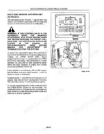 new-holland-634-to-664-round-baler-repair-manual-40063440-calibration-386.webp New Holland 634, 644, 654, 664 bale size sensor adjustment procedure, bracket diagram, and Bale Command Plus console.