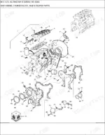 new-holland-6610-ag-tractor-parts-catalog-engine-parts-280.webp Ford 6610 exploded view of engine cylinder block, head, and related components with numbered parts list.