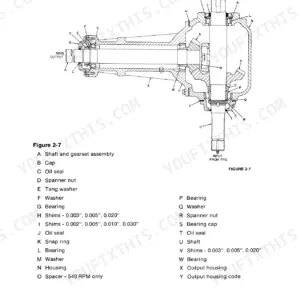 Ford New Holland 790 exploded view diagram of the main drive gearbox assembly with labeled parts list.