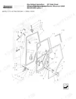 new-holland-8670a-6-cyl-ag-tractor-parts-catalog-cab-parts-470.webp New Holland 8670A, 8770A, 8870A, 8970A exploded view diagram of tractor cab door assembly, hinges, and gas strut components.