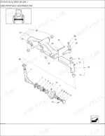 new-holland-8770a-tractor-parts-catalog-chassis-parts-53.webp New Holland 8770A, 8770A 6 CYL AG exploded view of 2WD adjustable front axle components and wheel hub assembly.