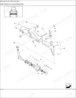 new-holland-8970a-6-cyl-ag-tractor-parts-catalog-chassis-parts-54.webp New Holland 8970A, 8970A 6 CYL AG exploded view of adjustable 2WD front axle assembly, spindle, and wheel hub components.