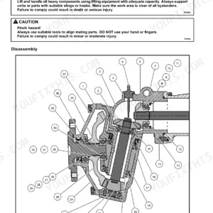 New Holland Boomer 20, Boomer 25 exploded view diagram of the front axle steering knuckle disassembly components.
