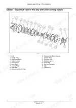 new-holland-agriculture-h7230-h7330-discbine-mower-conditioner-service-manual-84301177-exploded-view-102.webp New Holland H7230, H7330, Discbine Mower-Conditioner exploded view of the slip and overrunning clutch assembly.